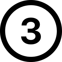 number 3 on a circle