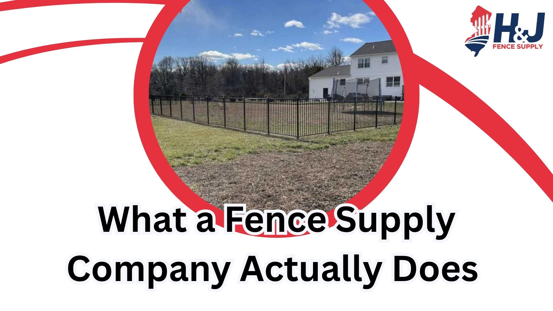 H&J Fence Supply Company technician servicing outdoor AC condenser unit